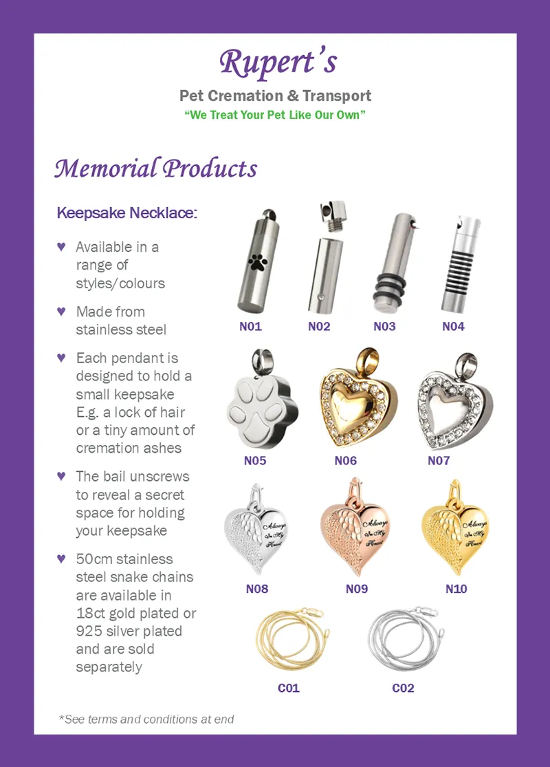 Rupert's Pet Cremation client booklet page 28