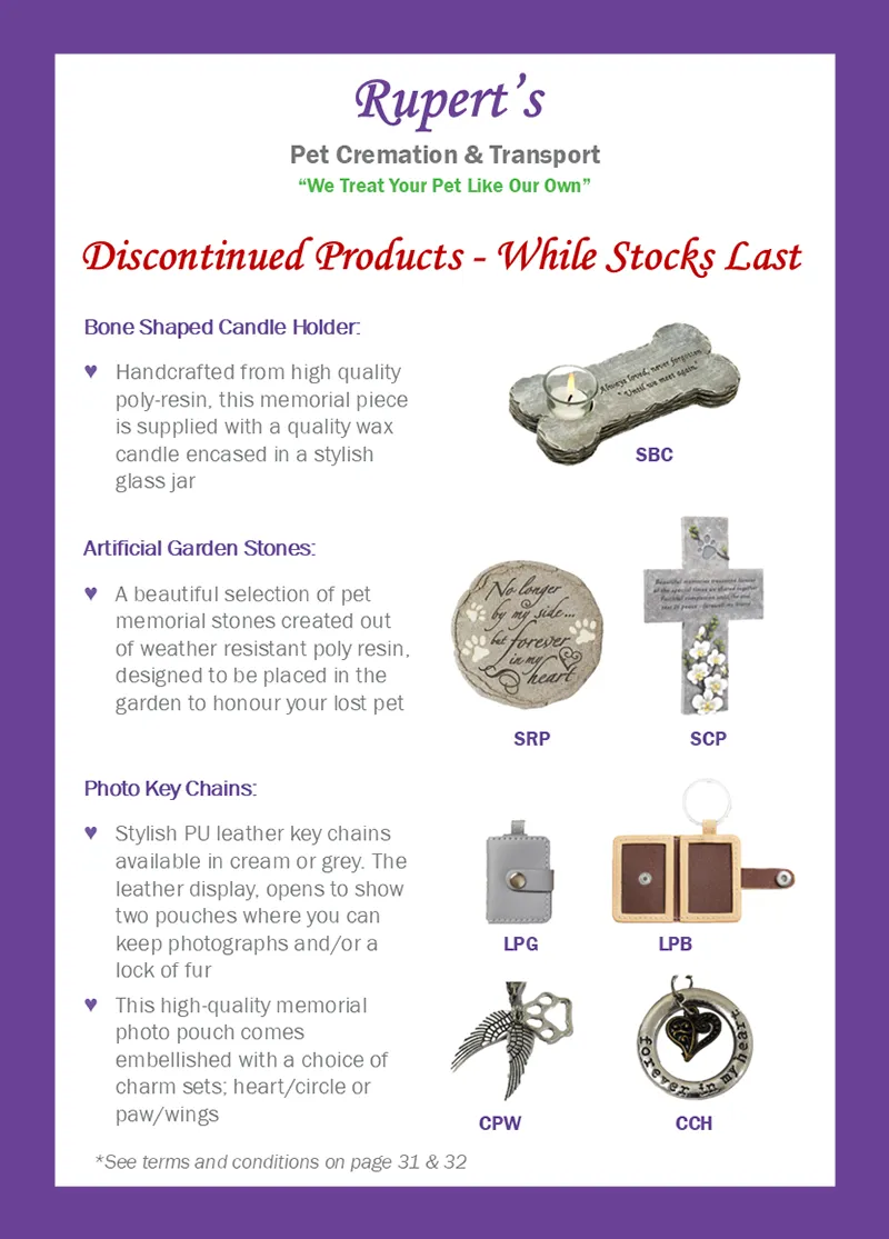 Rupert's Pet Cremation client booklet page 30