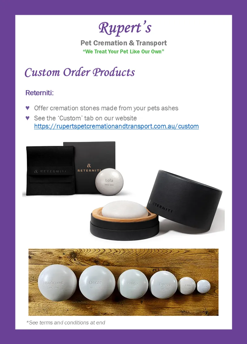 Rupert's Pet Cremation client booklet page 34