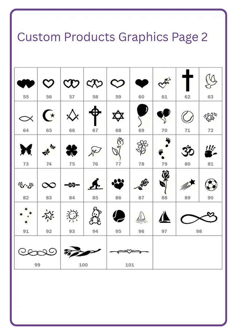 Rupert’s Pet Cremation Talking Stones customised products page 7