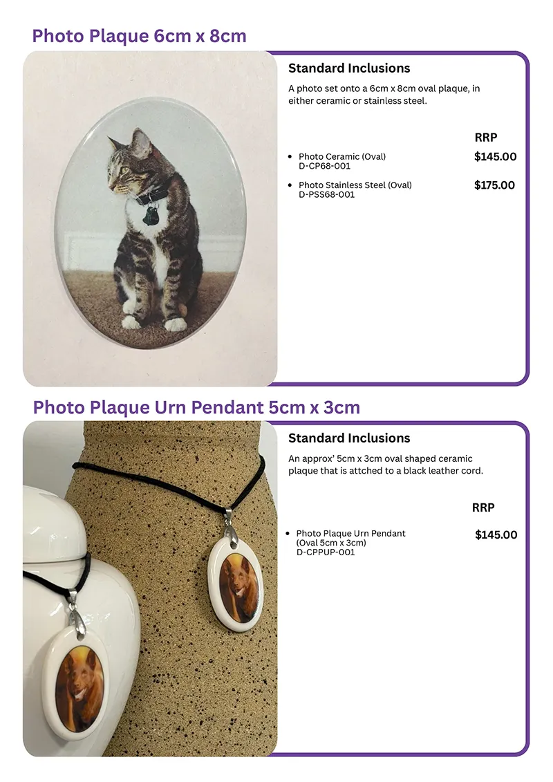 Rupert’s Pet Cremation Talking Stones customised products page 22