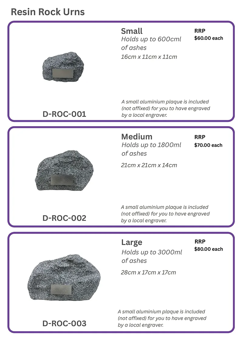 Rupert’s Pet Cremation Talking Stones customised products page 28