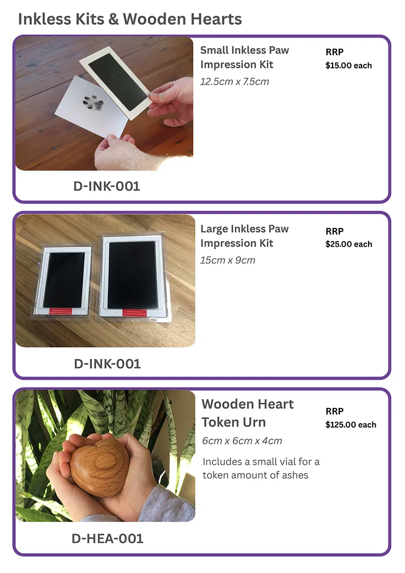 Rupert’s Pet Cremation Talking Stones customised products page 30