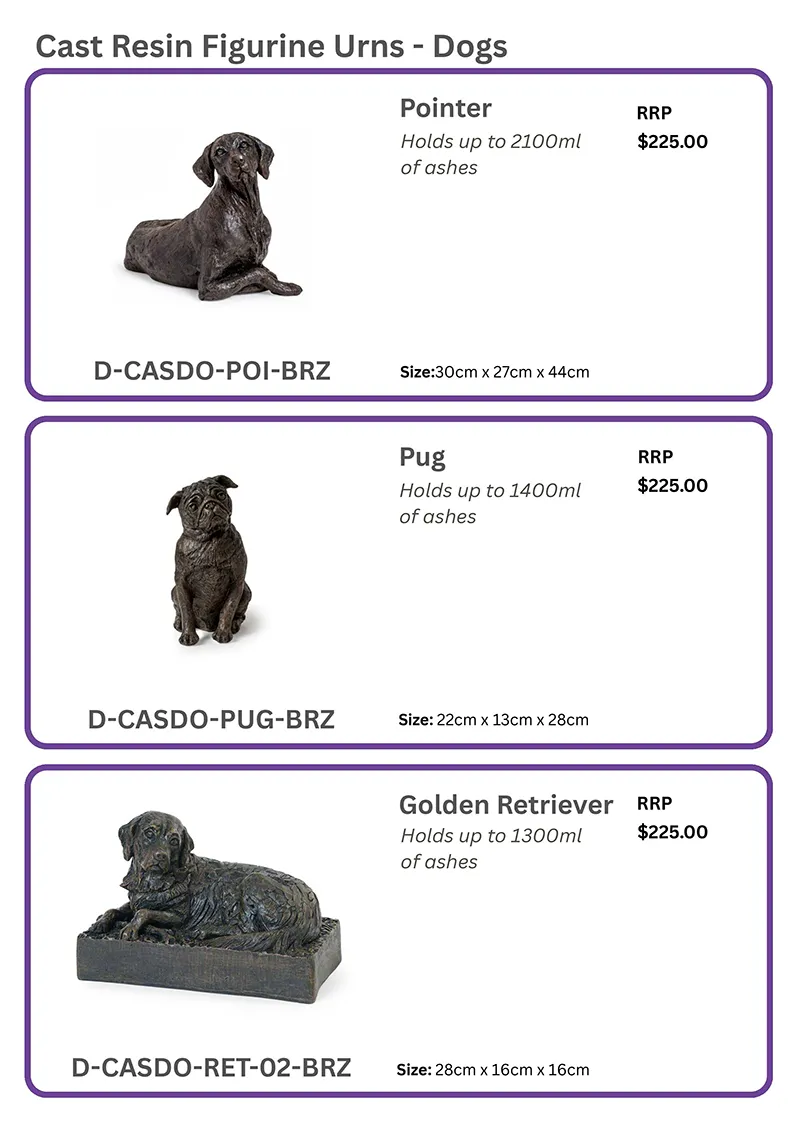 Rupert’s Pet Cremation Talking Stones customised products page 42
