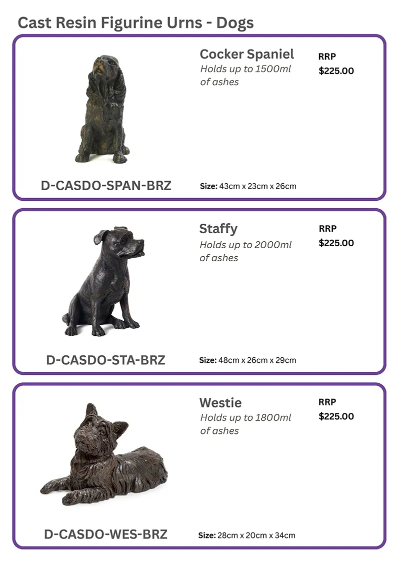 Rupert’s Pet Cremation Talking Stones customised products page 44